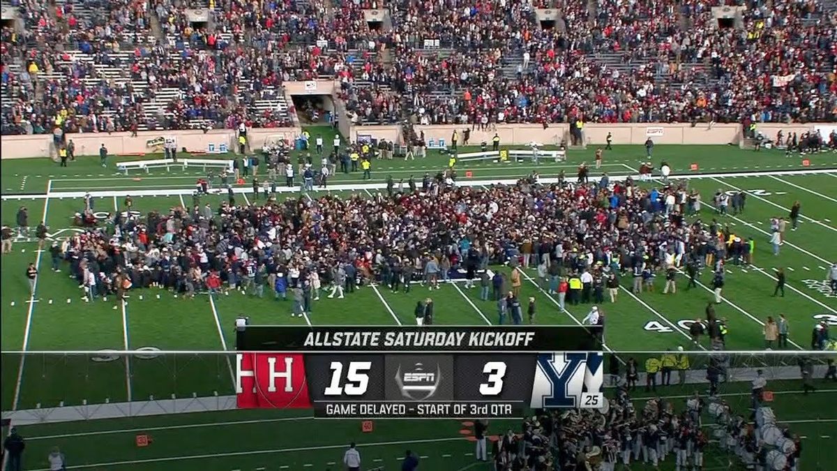Climate activists disrupt Harvard-Yale Football game to protest fossil fuel investments