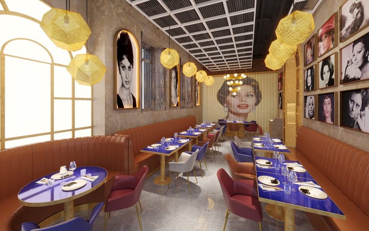Italian restaurant Sophia Loren House in Hong Kong