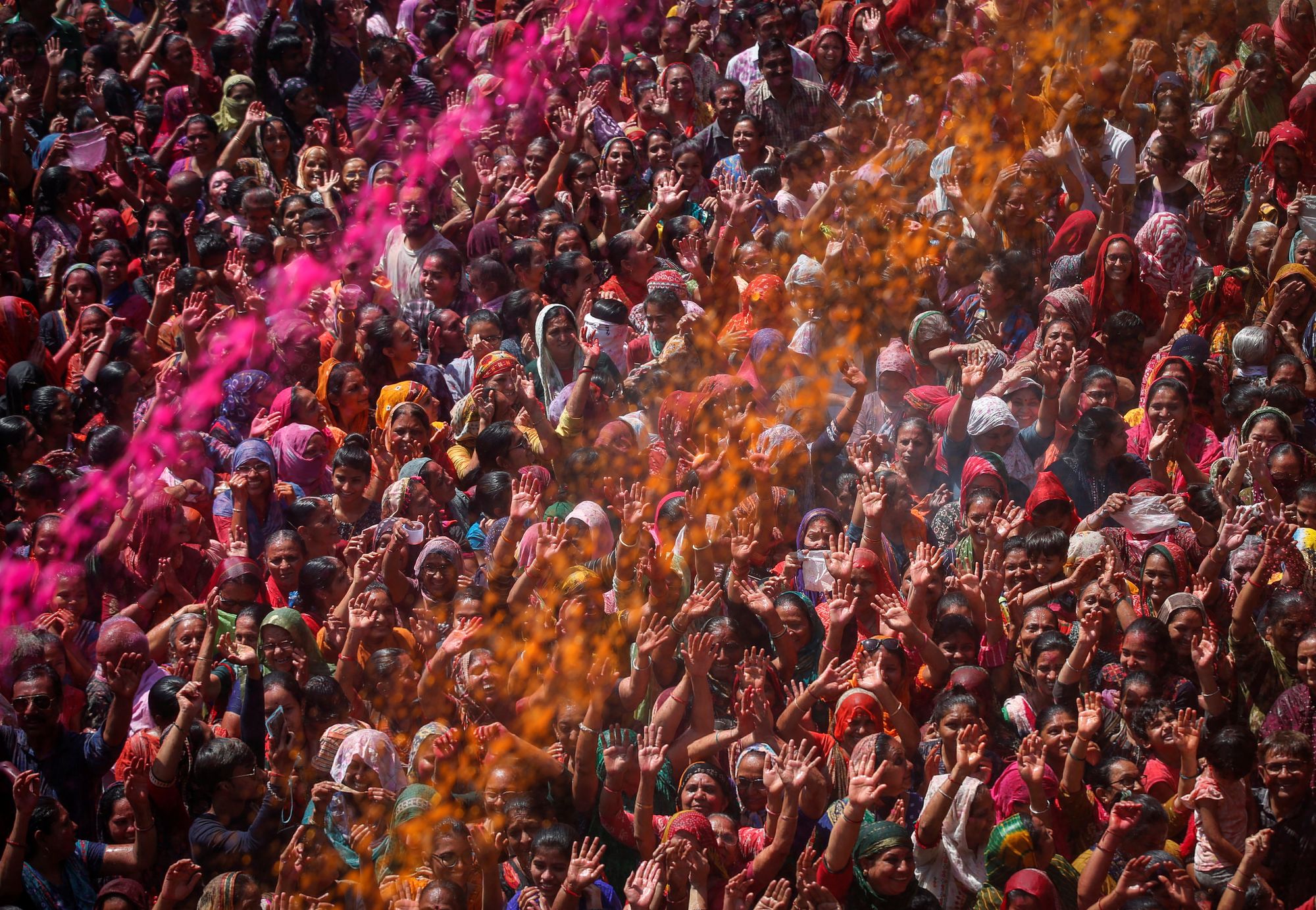 Holi celebrations in Ahmedabad, India