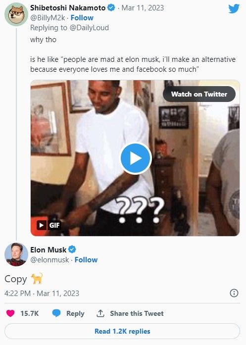 Elon Musk responds to news about Twitter competitor
