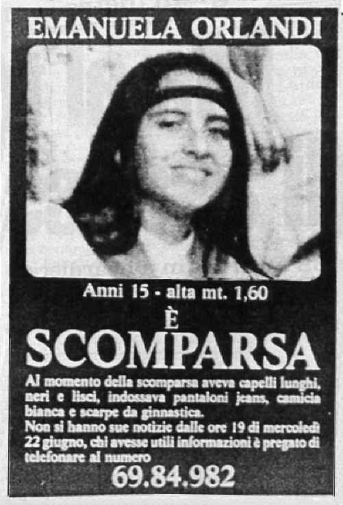 Many conspiracies are linked to the disappearance of Emanuela Orlandi in the Vatican