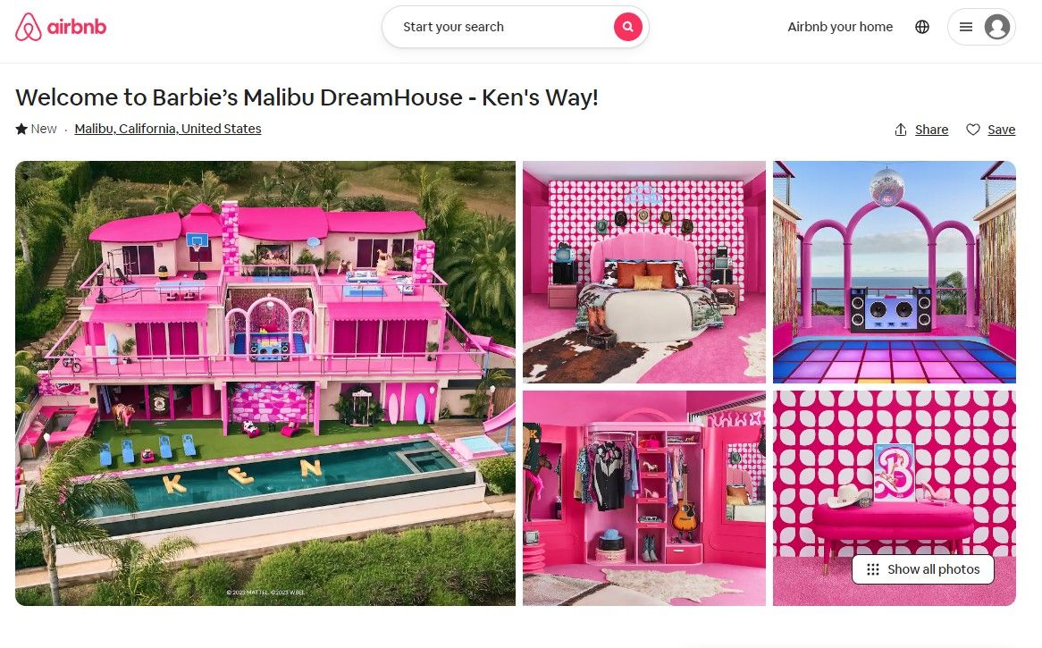 Barbie Malibu DreamHouse on Airbnb