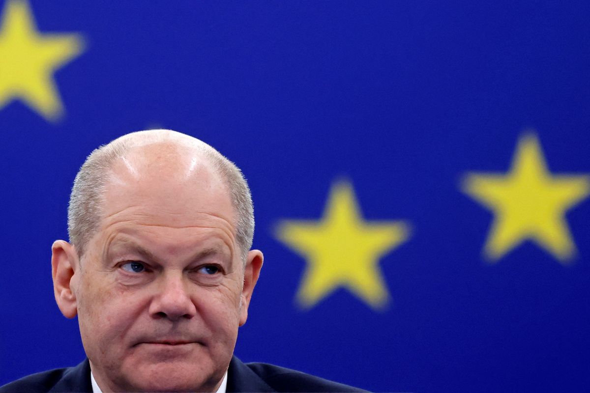 German Chancellor Olaf Scholz addresses the EU about its future