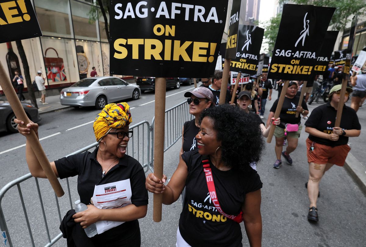 SAG-AFTRA actors join the Hollywood WGA strike