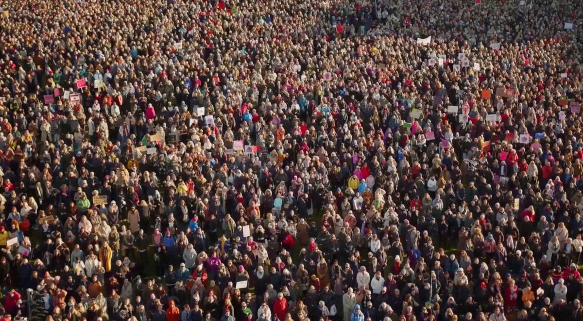 Women strike across Iceland for gender equality