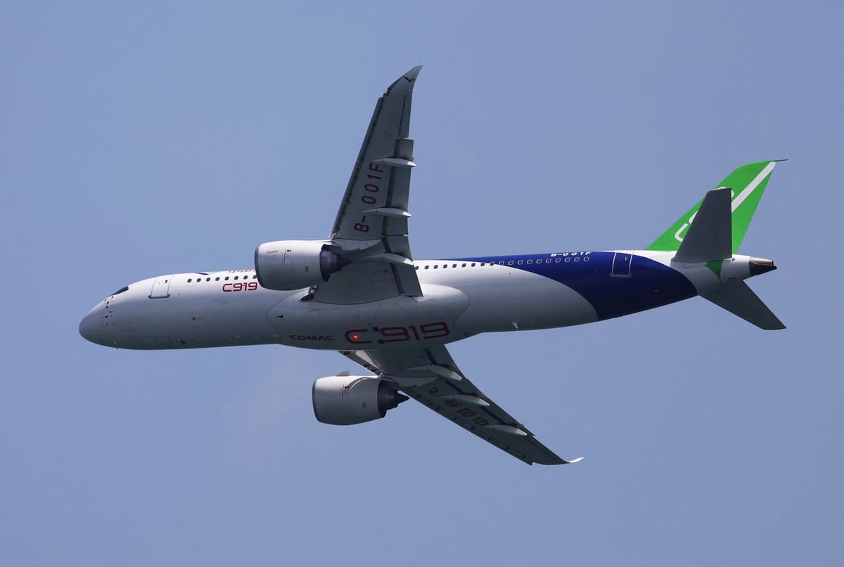 China showcases its domestic-made C919 passenger aircraft internationally for the first time