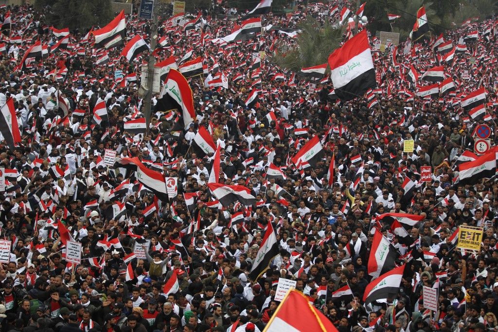 Iraqis take to the streets calling for US ouster