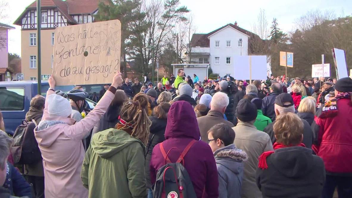 Environmental protests in Germany over planned Tesla car plant