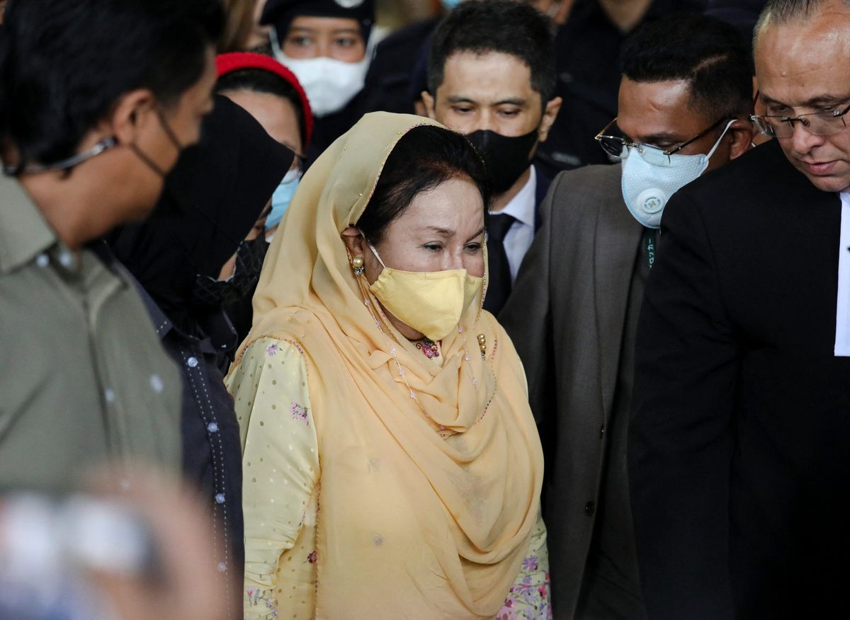 The wife of jailed Malaysian prime minister Najib has also been sentenced to 10 years in jail