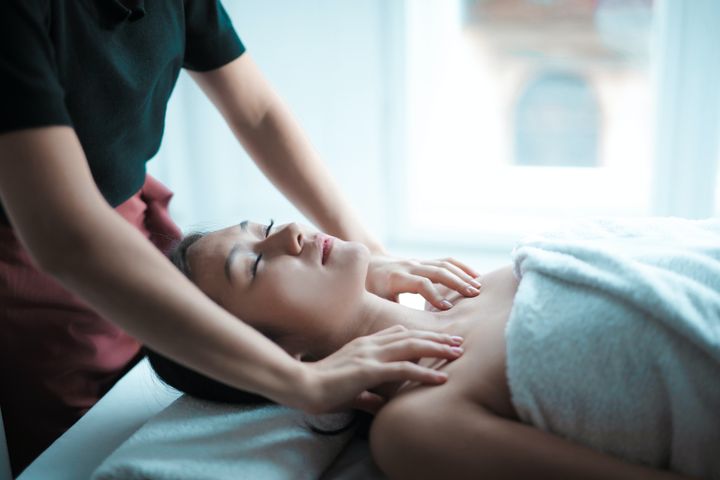  Woman Getting a Massage in Hong Kong 