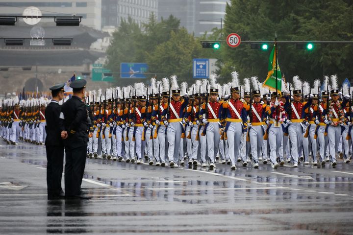 South Korea holds a rare military parade as geopolitical tensions rise