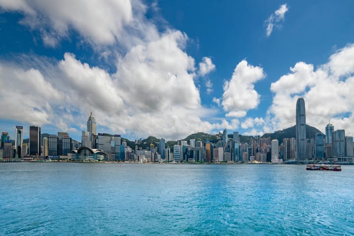 Hong Kong skyline ocean view