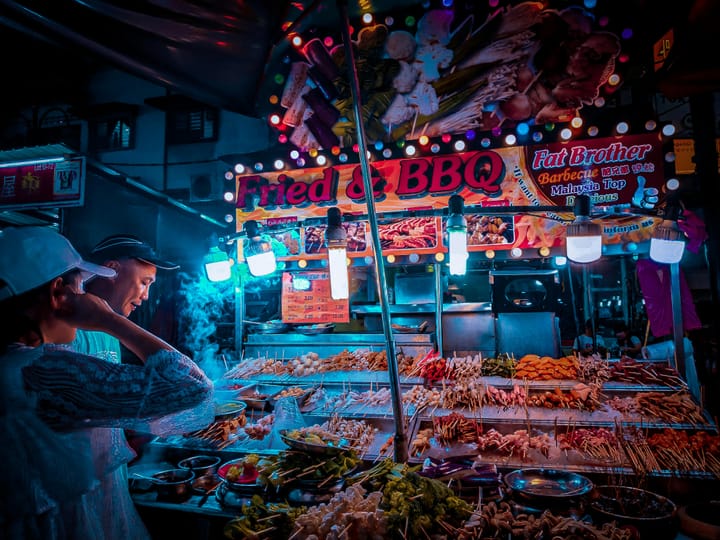 Malaysian food street stall