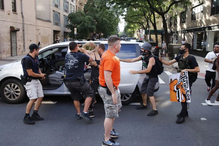 NYPD officers caught on video throwing protester into unmarked van