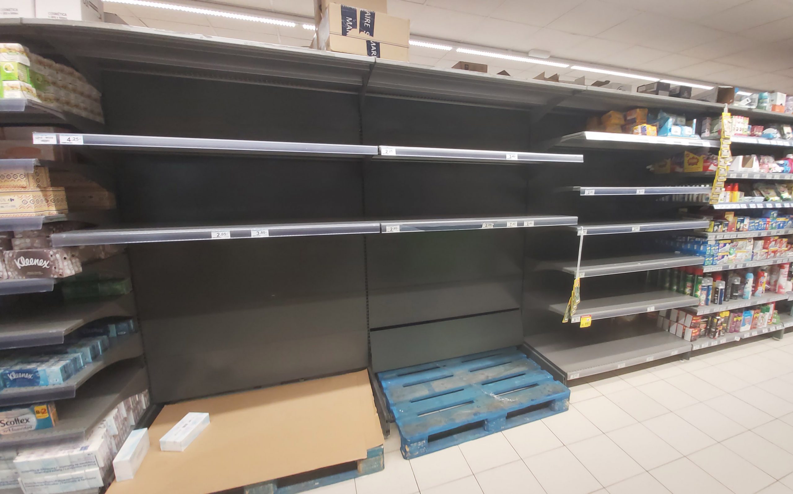 Spain empty shelves coronavirus